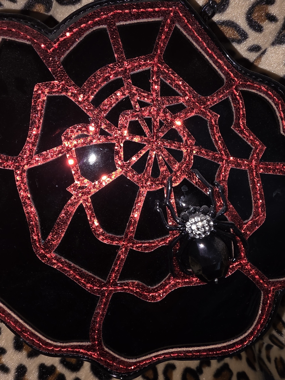 Betsey Johnson Kitschy Rose Spiderweb Purse - Picture 4 of 7